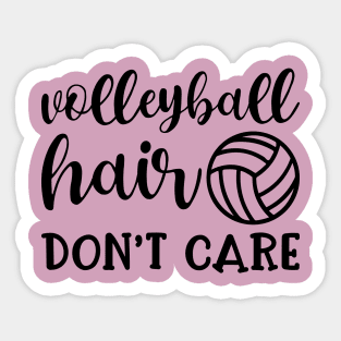 Volleyball Hair Don't Care Funny Sticker